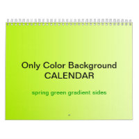 Only Colour Background Calendar - Spring Green Gra