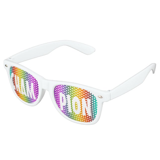 Only Colour Background - coloured gradients Retro Sunglasses (Angled)