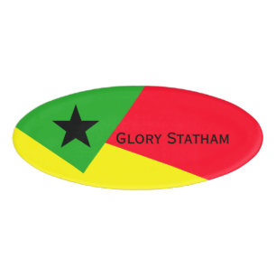 Only Colour Background - grass green lemon Name Tag