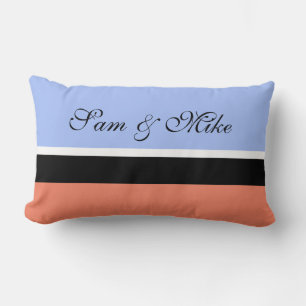 Only Colour Background - light blue + your ideas Lumbar Cushion