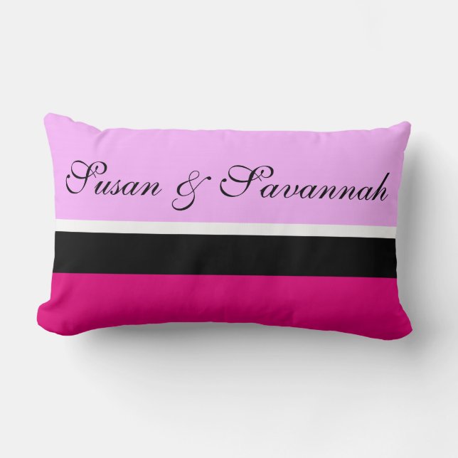 Only Colour Background - light pink + your ideas Lumbar Cushion (Front)