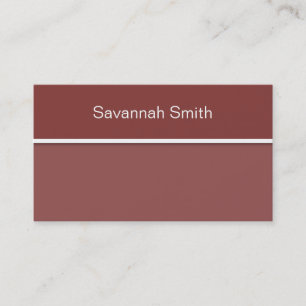 Only Colour Background - marsala + your ideas Business Card