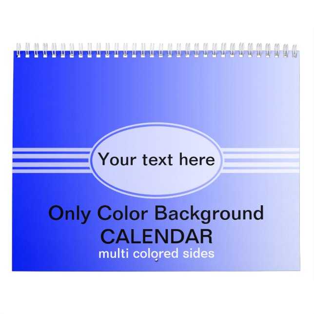 Only Colour Gradients Calendar - multi coloured (Cover)