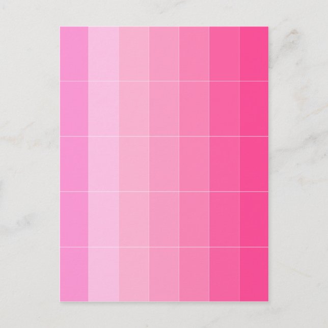 Only Colour Hot Pink Ombre Postcard (Front)