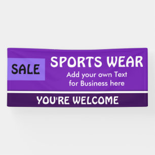 Only Colour purple, light violet & white stripe Banner