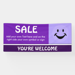 Only Colour purple, light violet & white stripe Banner