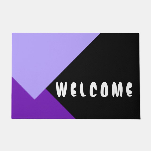 Only Colour purple, light violet + your ideas Doormat (Front)
