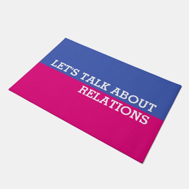 Only Colours blue + your background & ideas Doormat (Angled)