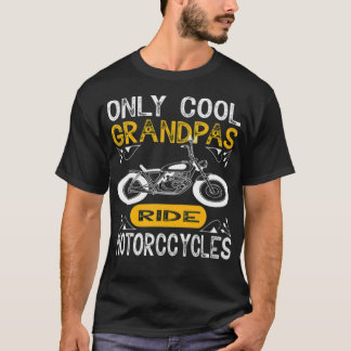 Only Cool Grandpas Ride illustration animal lover T-Shirt