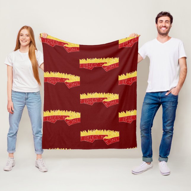 Only Fries Kind of Day 🍟 Fleece Blanket (In Situ)