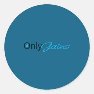 Only Gains _ Funny Gym Motivation  Classic Round Sticker