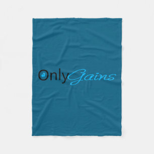 Only Gains _ Funny Gym Motivation  Fleece Blanket