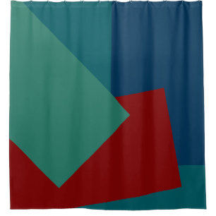 Only GEO Colours dark red blue green petrol Shower Curtain