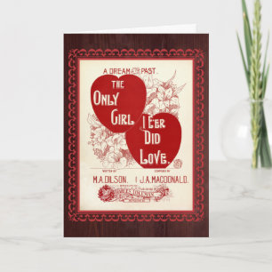 Only Girl I E'er Did Love – Vintage Valentine Card
