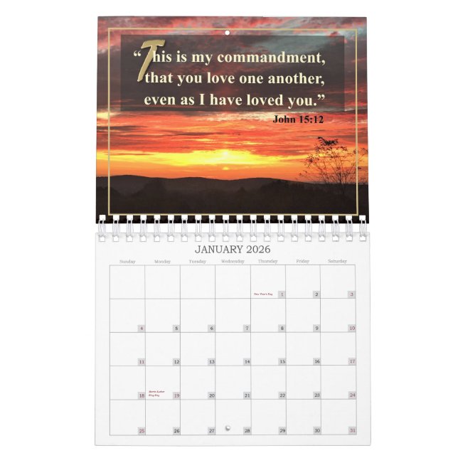 Only God 12-month Inspirational Calendar (Jan 2026)