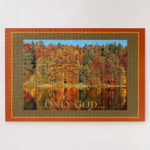 Only God Autumn Scene Photo Jigsaw Puzzle