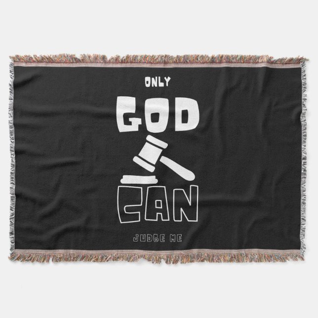 Only God Can Judge Me Throw Blanket (Front)