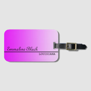 Only Gradients Colour - neon pink + your idea Luggage Tag