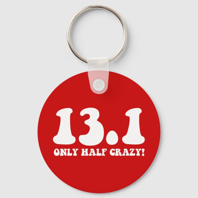 only half crazy key ring (Front)