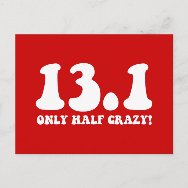 only half crazy postcard (Front)