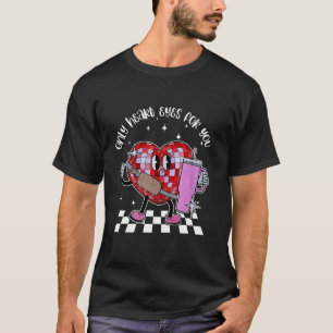 Only Heart Eyes For You Valentine Disco Ball Heart T-Shirt