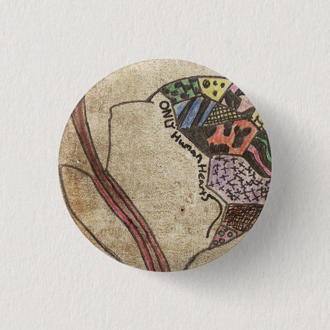 Only Hearts (B) 3 Cm Round Badge (Front)