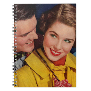 Only her umbrella comes between them spiral notebook
