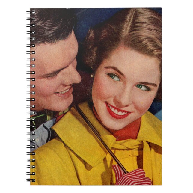 Only her umbrella comes between them spiral notebook (Front)