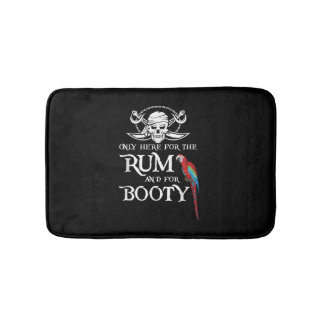 Only Here   Rum And  Booty Pirate & Parrot Pirate Bath Mat