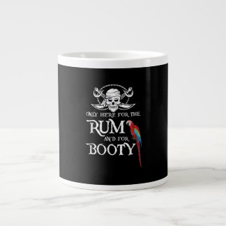 Only Here   Rum And  Booty Pirate & Parrot Pirate Large Coffee Mug