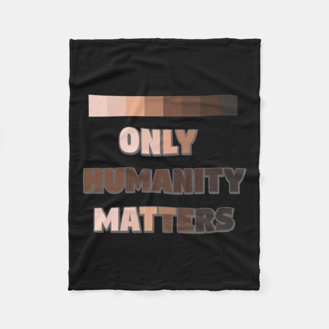 Only Humanity S Sticker  Fleece Blanket (Front)