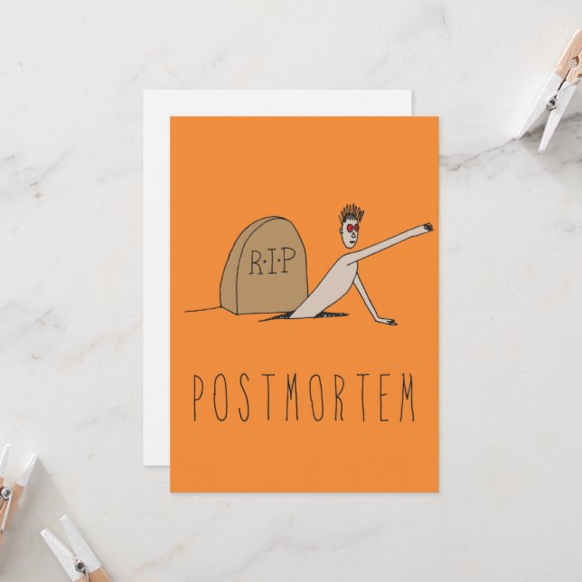 Only in Silicon Valley Greeting Card: Postmortem Card (Front/Back In Situ)