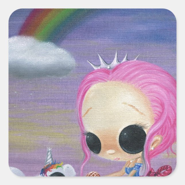 Only Love and Laughter Square Sticker (Front)