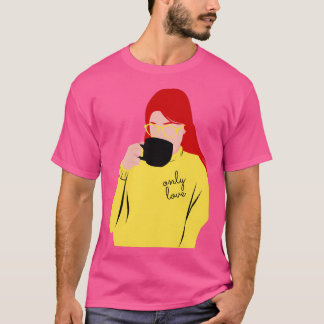 Only Love Red Hair Female With a Mug T-Shirt