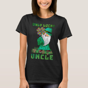 Only Lucky Uncle Gnomes Autism St Patrick's Day T-Shirt