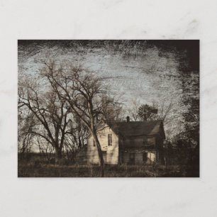 Only Memories Remain, Abandoned Farm House Postcard