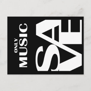 Only Music Save. Postcard