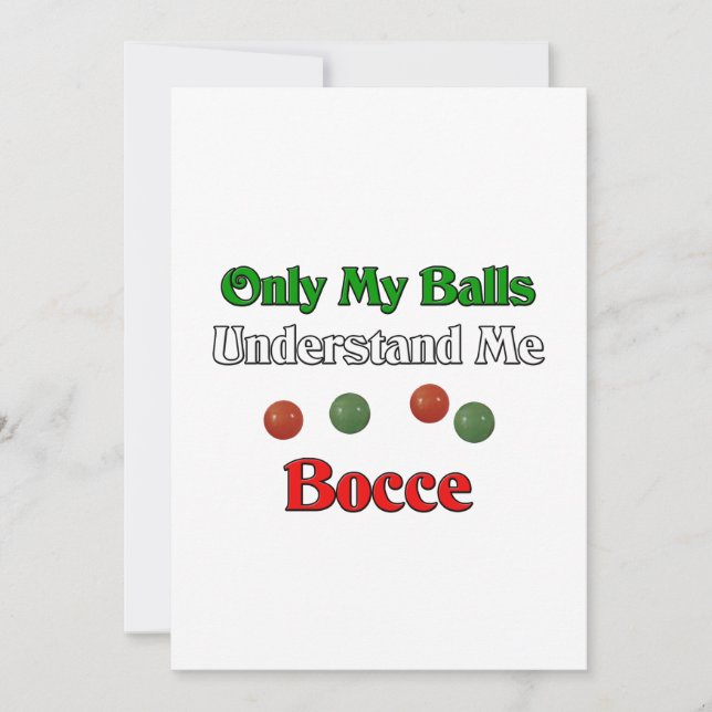 Only My Balls Understand Me. Bocce. (Front)