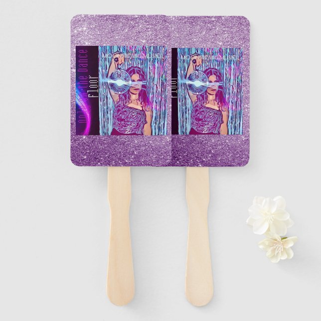 Only on the Dance Floor Rectangle Hand Fan (Front and Back)