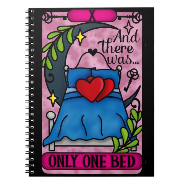 Only One Bed Romance Tarot Notebook (Front)
