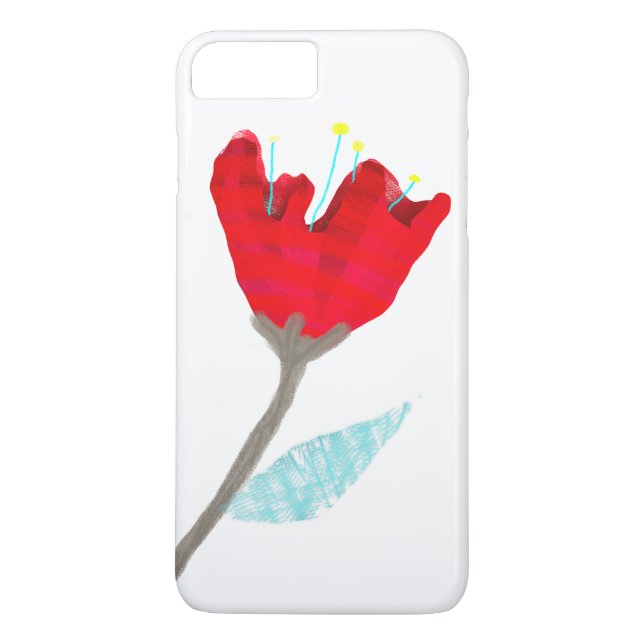 Only one red flower alone Case-Mate iPhone case (Back)
