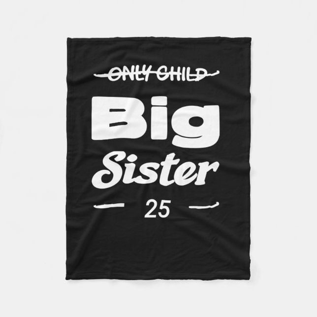 Only Only Child New Sister Sticker  Fleece Blanket (Front)