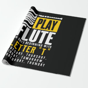 Only Play Flute Wrapping Paper