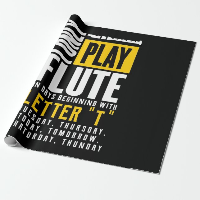 Only Play Flute Wrapping Paper (Unrolled)