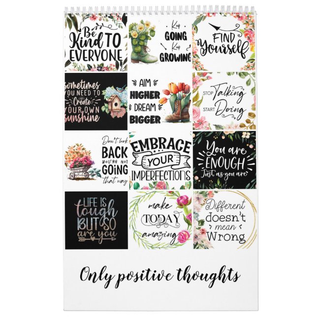 Only positive thoughts calendar (Cover)
