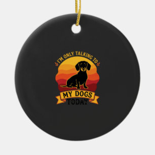 Only Talking Dogs Today Dog Sun Ceramic Tree Decoration