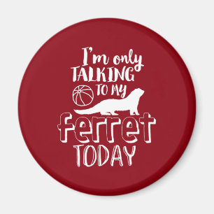 Only Talking To My Ferret Today Funny Animal Lover Magnet