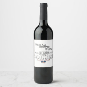 Only The Best Are Marines Wine Label
