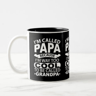 Only The Best Dads Get Promoted To Granddad Navy B Two-Tone Coffee Mug