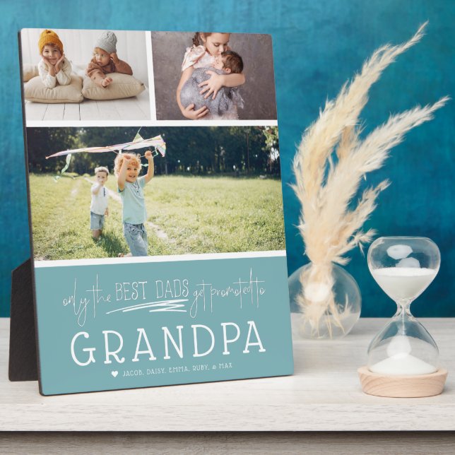 Only the Best Dads Get Promoted To Grandpa | Photo Plaque (Side)